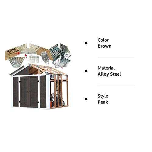 EZBUILDER 50 Structurally Stronger Truss Design Shed Builds 6in - 14in Widths Any Length Storage Garage Playhouse Easy Framing Kit 2x4 Basic Barn EZBUILDER