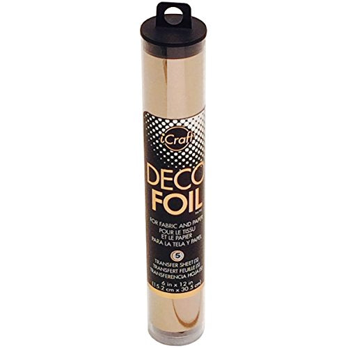 iCraft Deco Foil, 5 Transfer Sheets, 6" x 12", Rose Gold iCraft