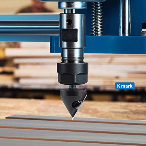 BINSTAK 60 Degree V Groove Router Bit 1/4 Inch Shank, Carbide Insert Wood CNC Router Bits for Woodworking Engraving Carving BINSTAK