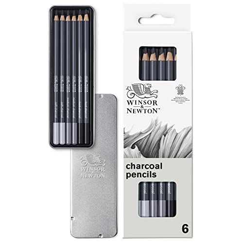 Winsor & Newton 0490025 Studio Collection, 6 Count (Pack of 1), Charcoal Pencils Winsor & Newton