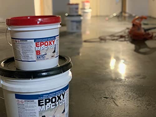 Clear Epoxy Resin Coating for Floors & Counter Tops, 100% Solids, Self Leveling - 3 Gallon Kit + 18in Roller + 18in Roller Frame & Squeegee Master Protective Coatings