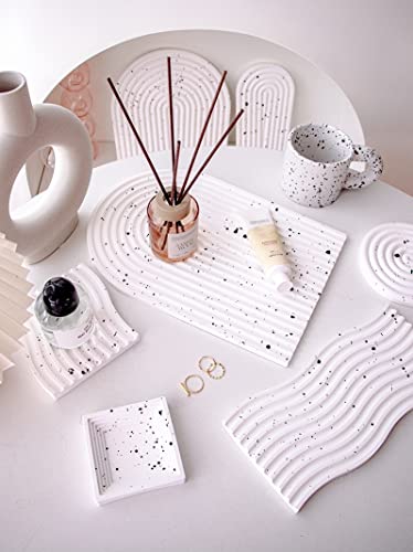 2 Set Tray Silicone Resin Mold Wave Shaped Epoxy Silicone Casting Molds for Cup Fruit Candy Vase Storage Holder Articles Ornaments,3D DIY Making Home Qinlunuho