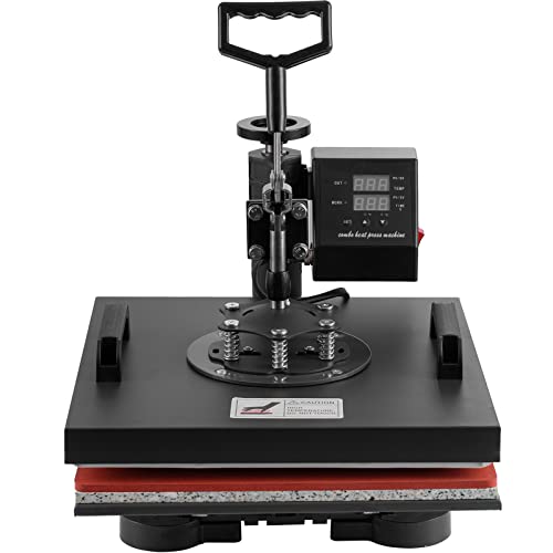 SHZOND Heat Press 8 in 1 Heat Transfer Machine, 15x15 Inch Swing Away Transfer Sublimation Heat Press Machine for T Shirts, Hats, Mugs and Plates (8 SHZOND