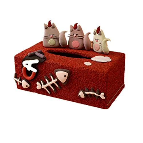 Tofficu 5pcs Unfinished Wooden Tissue Box Cover Rectangular Wood Tissue Holder Tissue Dispenser Blank Wood Napkin Box for Arts Crafts Home Decor Tofficu