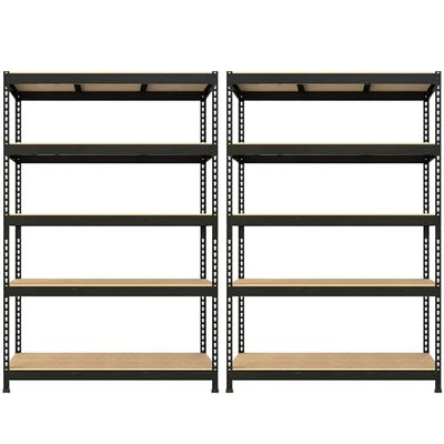 Prilinex Heavy Duty Storage Shelves 48" W x 24" D x 72" H - 2 Packs 5-Tier Adjustable Metal Garage Shelving Unit, Standing Utility Shelf Racks for