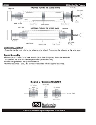 Penn State Industries BS25X 2-in-1 Bottle Opener & Corkscrew Combo Kit Woodturning Project (1pack) Penn State Industries