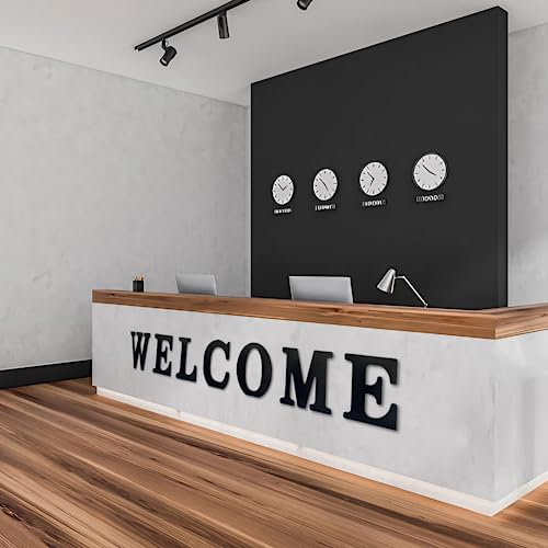 AOCEAN 8 inch Black Wood Letters Unfinished Wood Letters for Halloween Decorative Standing Letters Slices Sign Board Decoration for Craft Home Party AOCEAN