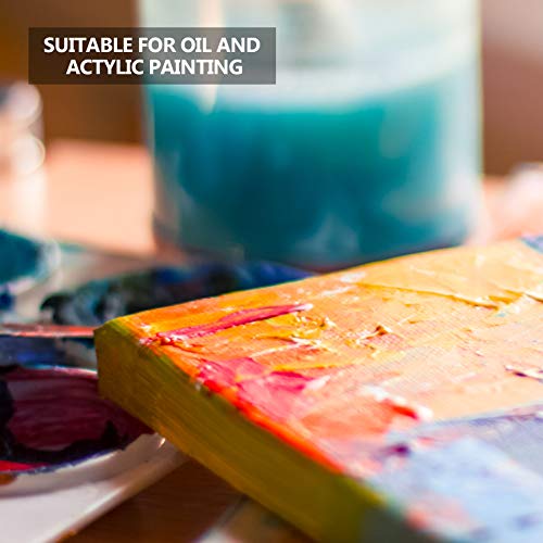 GOTIDEAL Stretched Canvas, Multi Pack 4x4", 5x7", 8x10",9x12", 11x14" Set of 10, Primed White - 100% Cotton Artist Canvas Boards for Painting, GOTIDEAL