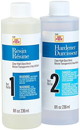 Mod Podge 16 fl oz Hardener 2-Part Supplies Pack, Perfect Kits and Silicone Molds for Epoxy Resin Projects, 25264, Clear Mod Podge