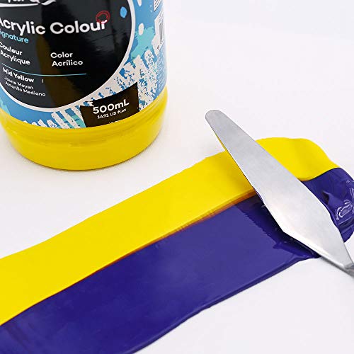 MONT MARTE Signature Acrylic Color Paint Set, 12 x 16.9oz (500ml), Semi-Matte Finish, 12 Vibrant Colors, Suitable for Canvas, Wood, Fabric, Leather, MONT MARTE