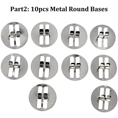 BUENNUS 10 Set Wooden Candle Wicks Crackle Natural Cross Wood Wicks for Candle Making 5.1x0.5inch Hollow Wooden Wick with Metal Base Stand for Soy BUENNUS