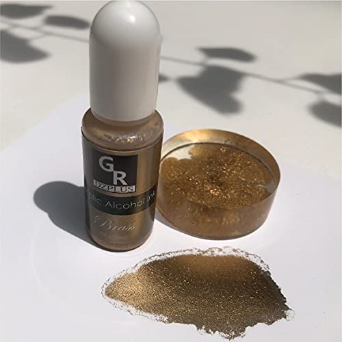 GR Metallic Alcohol Ink Set -16 Metallic Colors Alcohol Based Ink for Resin Art, Fluid Art,Resin Craft,Resin Petri Dish,Alcohol Ink Paint for GR DZPLUS