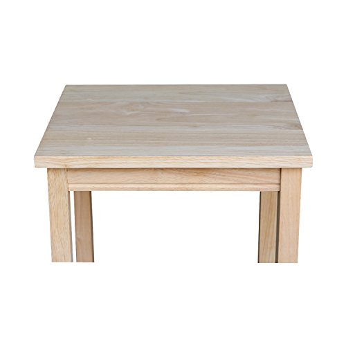 International Concepts Portman Accent Table, Unfinished IC International Concepts