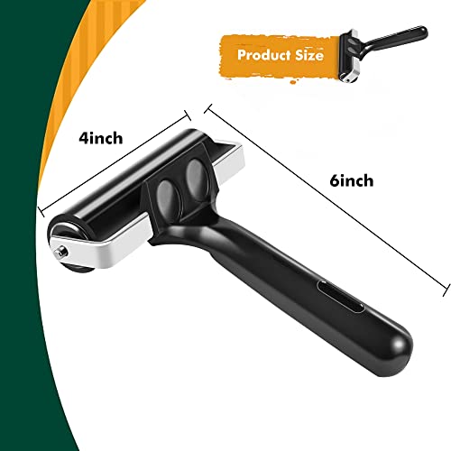 Lydia's Deal Rubber Roller Brayer for Printmaking, Ink Roller Tool Brayer Rollers for Crafting, Printing, Inking and Stamping (4-Inch, Black) Lydia's Deal