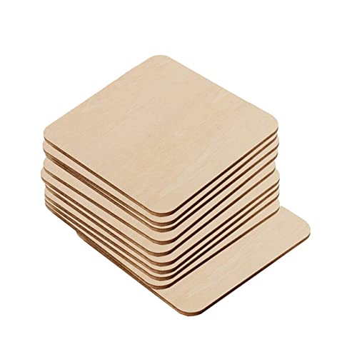 VOSAREA 20pcs Unfinished Wood Crafts Wooden Cutouts for Crafts Flat Ornaments DIY Cutouts Crafts Wooden Tree Craft Natural Wood Slices Wooden Slice VOSAREA