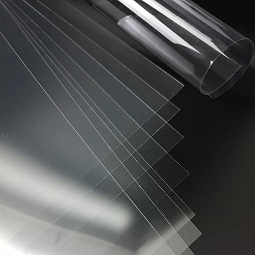 BANLTRE 10 Pack 12" x 24" 6mil/0.15mm Thick Clear Blank Stencil Sheet for Cricut,Craft Plastic Sheets BANLTRE