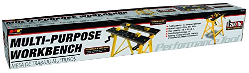 Performance Tool W54025 Portable Multipurpose Workbench and Vise (200 lbs Capacity) , Yellow Performance Tool