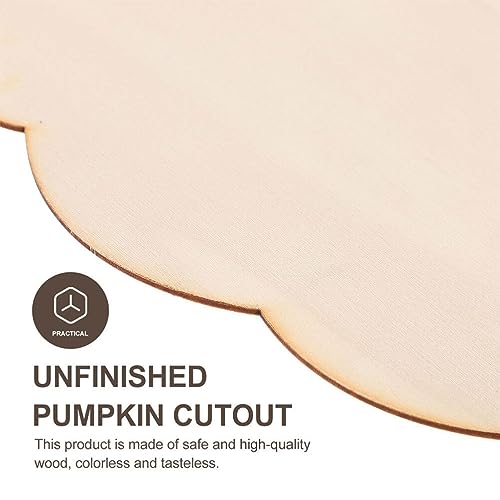 Wooden 4pcs Wooden Pumpkin Cutout Unfinished Thanksgiving Pumpkin Wooden Decorations Halloween Blank Craft Pumpkin Ornaments for DIY Halloween Yardwe