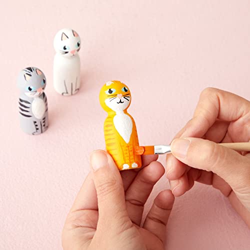 Wood Peg Dolls, Peg Doll Kit (2.4 in, 50-Pack) Bright Creations