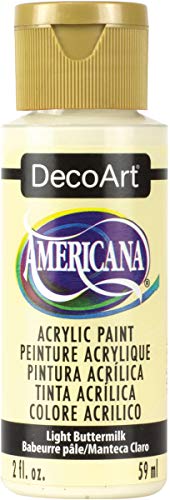 DecoArt, Light Buttermilk Americana Acrylic Paint, 2-Ounce, 2 Fl Oz (Pack of 1) DecoArt