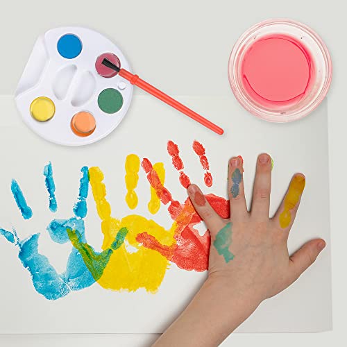 ArtCreativity Mini Paint Palette Watercolor Bulk Set of 24 with Brushes, Mini Party Favors for Toddlers 2-4 Years and gifts for birthday party ArtCreativity