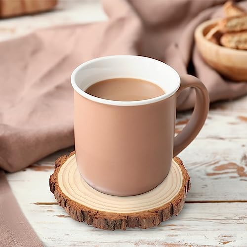40 PCS 4.7-5.5 Inch Natural Wood Slices, Unfinished Pine Wood Circles with Barks for Coasters, DIY Crafts, Christmas Rustic Wedding Ornaments and GNIEMCKIN