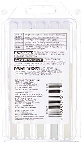 BLACK+DECKER Jigsaw Blades Set, Assorted, Wood and Metal, 24-Pack (75-626) BLACK+DECKER