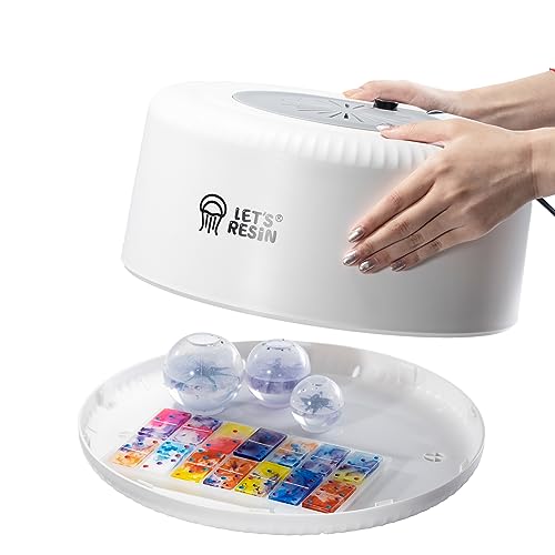 LET'S RESIN Curing Machine for Resin, 3 Hours Auto Curing Resin Dryer One-Button Setting with Large Tray, No Deformation Quick Curing Resin Supplies LET'S RESIN
