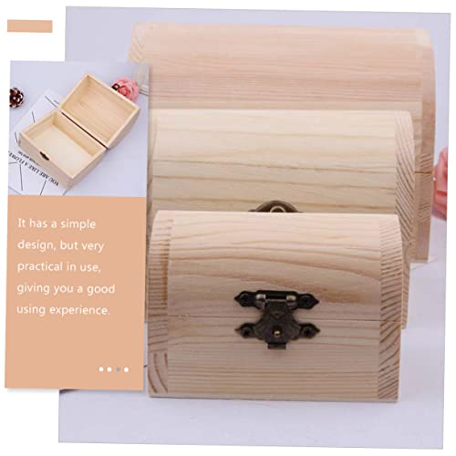 ARTIBETTER 6 pcs wooden box travel jewelry organizer jewelry organizer tray DIY wooden unfinished wooden jewelry case craft storage strawberry decor ARTIBETTER
