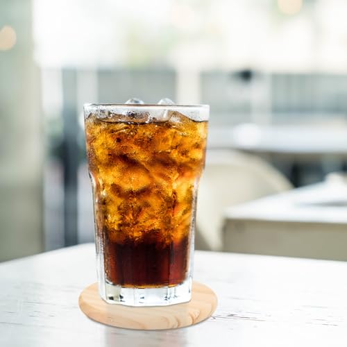 COYMOS Unfinished Wood Coasters, 4 Inch Round Wood Slices, Blank Wooden Coasters for Crafts Likes Drawing Painting Wood Engraving Home Decoration COYMOS