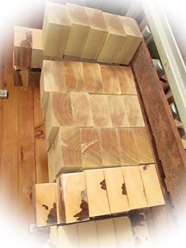 New Sixteen (16) Bowl Blanks: Maple, Beech, Hickory, Coffee Turning Wood 6"x6"x3" Craft Wood Kit Set Supplies MON-1633TO Generic