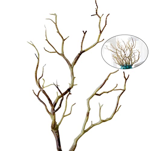BESPORTBLE 3pcs Artificial Antler Dried Tree Branches Witch Antler Dried Tree Twig Stems for Vase DIY Crafts Wedding Party Home Decoration Coffee BESPORTBLE