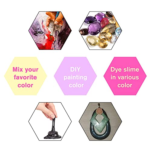 Mica Powder 24 Color 10g Each Pack, Pigment Powder Set for Painting, Nail Polish, Fine Arts, Lip Gloss, Makeup, Bath Bomb, Handmade Soap Making and SEISSO