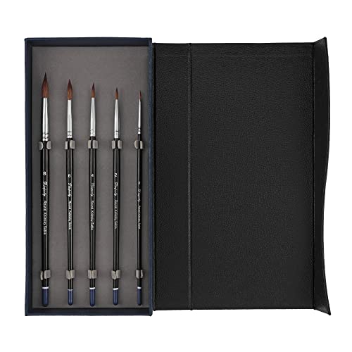 Rhapsody Kolinsky Watercolor Brush Set of 5, Various Watercolor Brush Sizes Creative Mark
