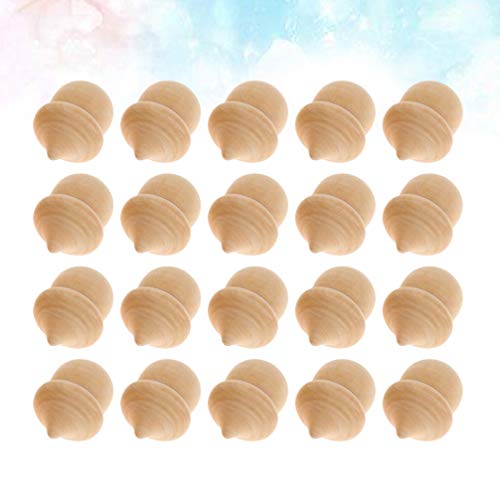 Healifty Unfinished Wood Acorn DIY Natural Wooden Acorn for Arts and Crafts for Children Kid Graffiti Rustic Wedding Party Decorations 30pcs Healifty