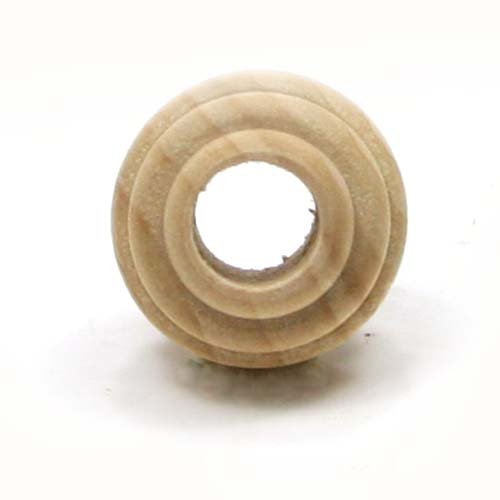Mylittlewoodshop - Pkg of 12 - Bead Round Beehive - 5/8 inches in Diameter with 3/16 Hole Unfinished Wood(WW-BE6010-12) Unique Wood Shapes