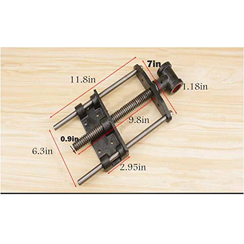 uyoyous 7" Front Vise Woodworking Bench Vise Cast Iron Front Screw Vise Woodworking Front Vise Wood Vise uyoyous