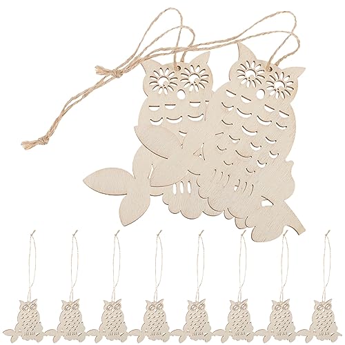SEWACC 1 Set owl Wood Chips Halloween Decor Halloween Supplies Owl Wood Slices Unfinished Wood Chips DIY Wood Boards Halloween Adorn Wood Decor DIY SEWACC