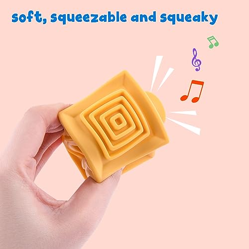 Litand Soft Stacking Blocks for Baby Montessori Sensory Infant Bath Toys for Toddlers Babies 6 9 Month 1 2 Year Old Litand