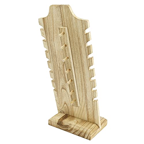 MOOCA Lightweight Wooden Necklace Display Stand - Freestanding Easel Holder for Multiple Necklaces, Oak Color MOOCA