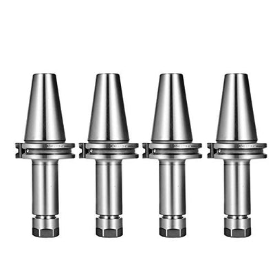 OrangeA 4Pcs CAT40 Tool Holder ER16 Collet Chuck Set length 100mm Chuck Tool Holder Set Mill Holder for CNC Engraving Machine Milling Lathe(4Pcs