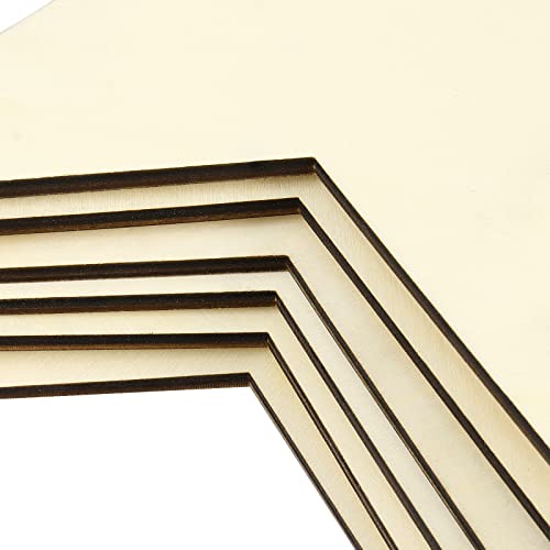 MAHIONG 6 Pack 12 Inch Wooden Star Shapes, Large Patriotic Wood Star Cutouts Bulk, Unfinished Blank Wood Pieces Wooden Start for Craft, DIY, Party MAHIONG