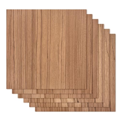 Proflex Red Rose Plywood 6pcs, 1/8" x 12” x 12” Real Wood Plywood Sheets Premium “A” Grade with Smooth Sanded Finish, Perfect for Laser Cutting & PRO FLEX
