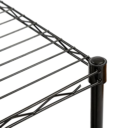 HOMEFORT 6-Tier Wire Shelving, 6 Shelves Unit Metal Storage Rack, Durable Organizer, Perfect for Pantry Closet Kitchen Laundry Organization (Black) HOMEFORT