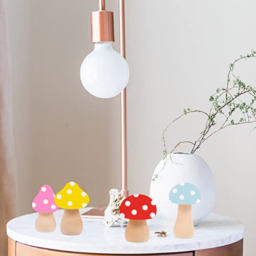 SEWACC 18 Pcs Wooden Mushrooms Unfinished Wood Mushroom Various Sizes Smooth Mushroom Decor Mini Mushrooms for Arts and Crafts Projects Decoration SEWACC