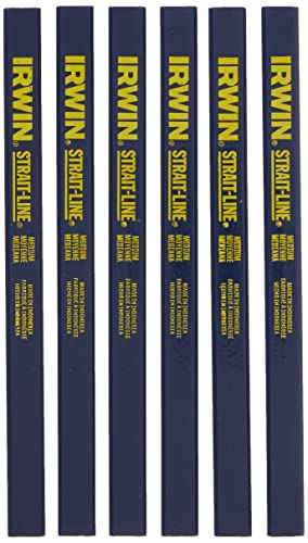 IRWIN Carpenter Pencil, Medium Lead, 6-Piece (66400) IRWIN