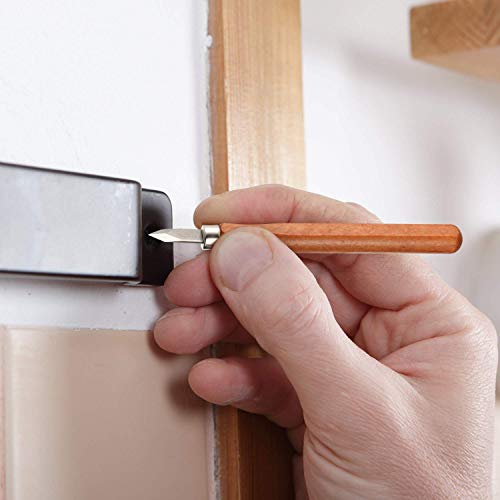 Marking Knife Woodworking Marking Knife Thin Blade Dual Double Bevel Striking Knife Hardened Mn-V Steel Heat Treated Striking Marking Knife (2 Mudder