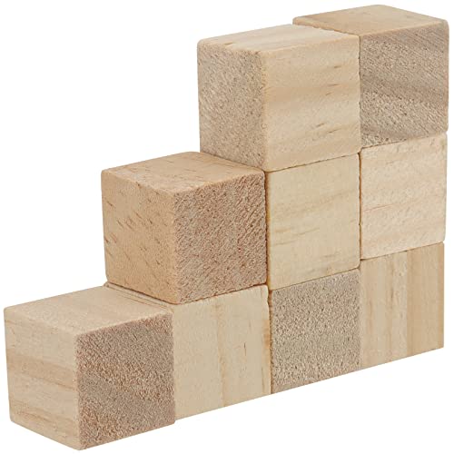 HOZEON 500 PCS 1/2 Inch Wooden Cubes, Natural Unfinished Wood Blocks, Small Wood Square Blocks for Crafts, Painting, Puzzle Making, Decorating, DIY HOZEON