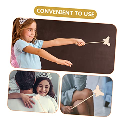 Toyvian 12 Pcs Wand Diy Princess Wand Kit Unfinished Fairy Wands Butterfly Wand Fairy Wand Crafts Diy Painting Toys Kids Princess Diy Fairy Wand Toyvian