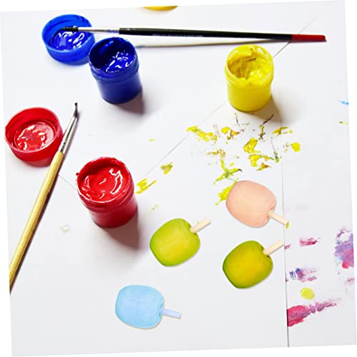 NOLITOY 90 Pcs Wooden DIY Mini Wooden Peg Dolls Figure Wood Fruit Decor Wooden Apples Unfinished Wooden Craftsc Kids Unfinished Fruit Toys for Kids NOLITOY